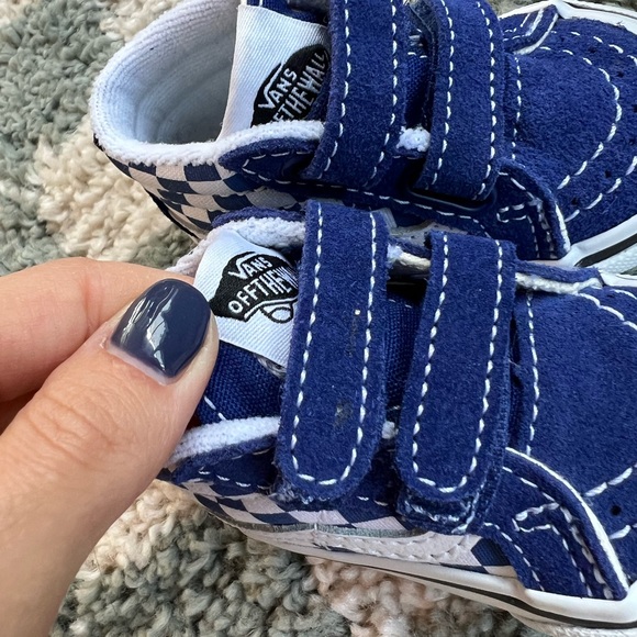 VANS Sk8-Mid Reissu in Theory Blueprint blue toddler shoes size 2 NEW - Picture 5 of 9